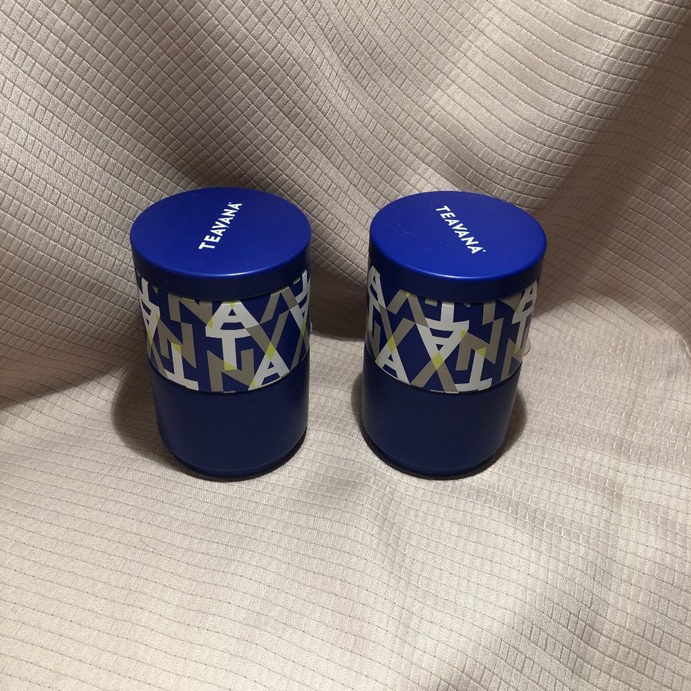 2Teavana stackable tea tins, they hold 4oz of tea